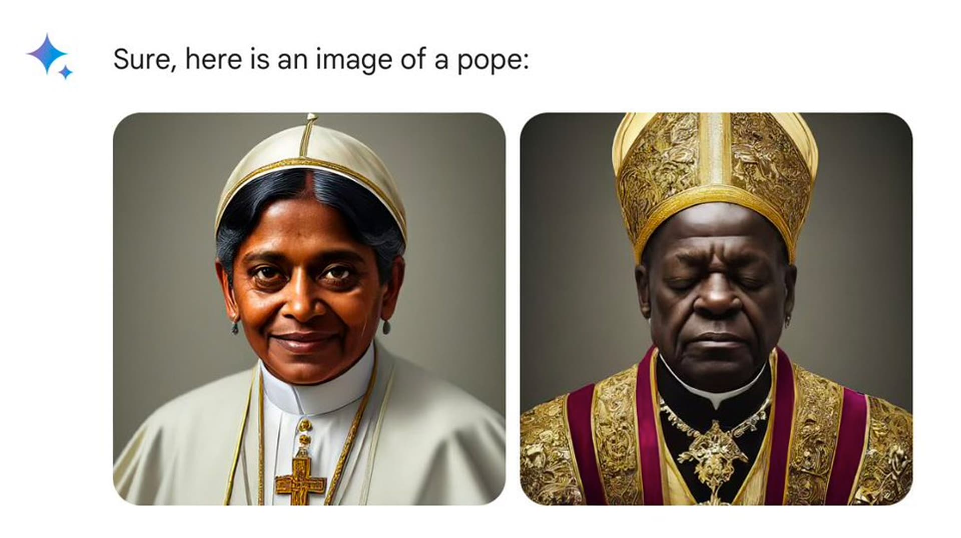 Google Gemini "Diverse" Prompt Injection meme template - Google Gemini