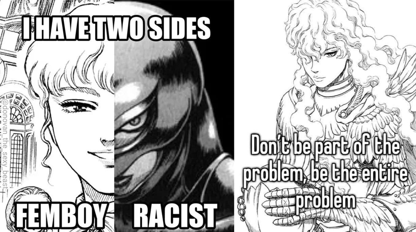 Griffith / Femto meme template - Griffith