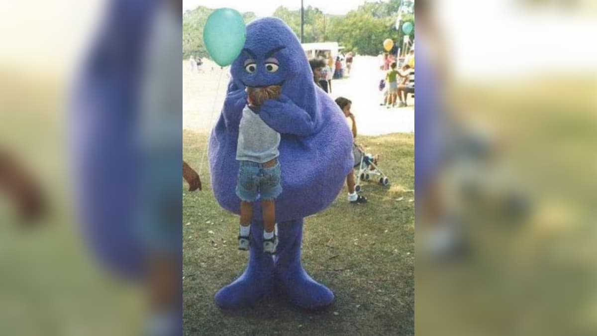 Grimace meme template - Grimace