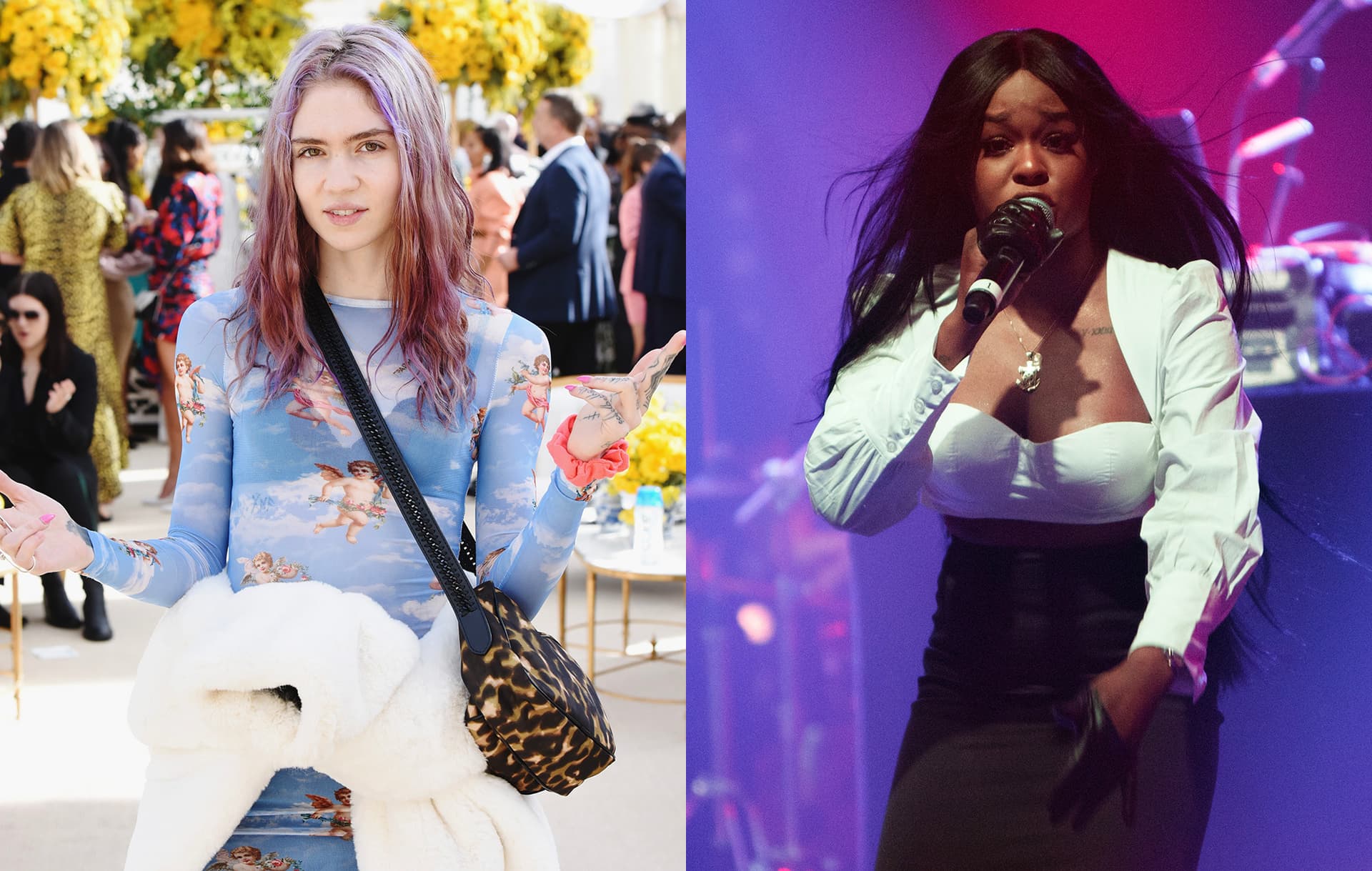 Grimes / Azealia Banks Feud meme template - Grimes Azealia Banks Feud