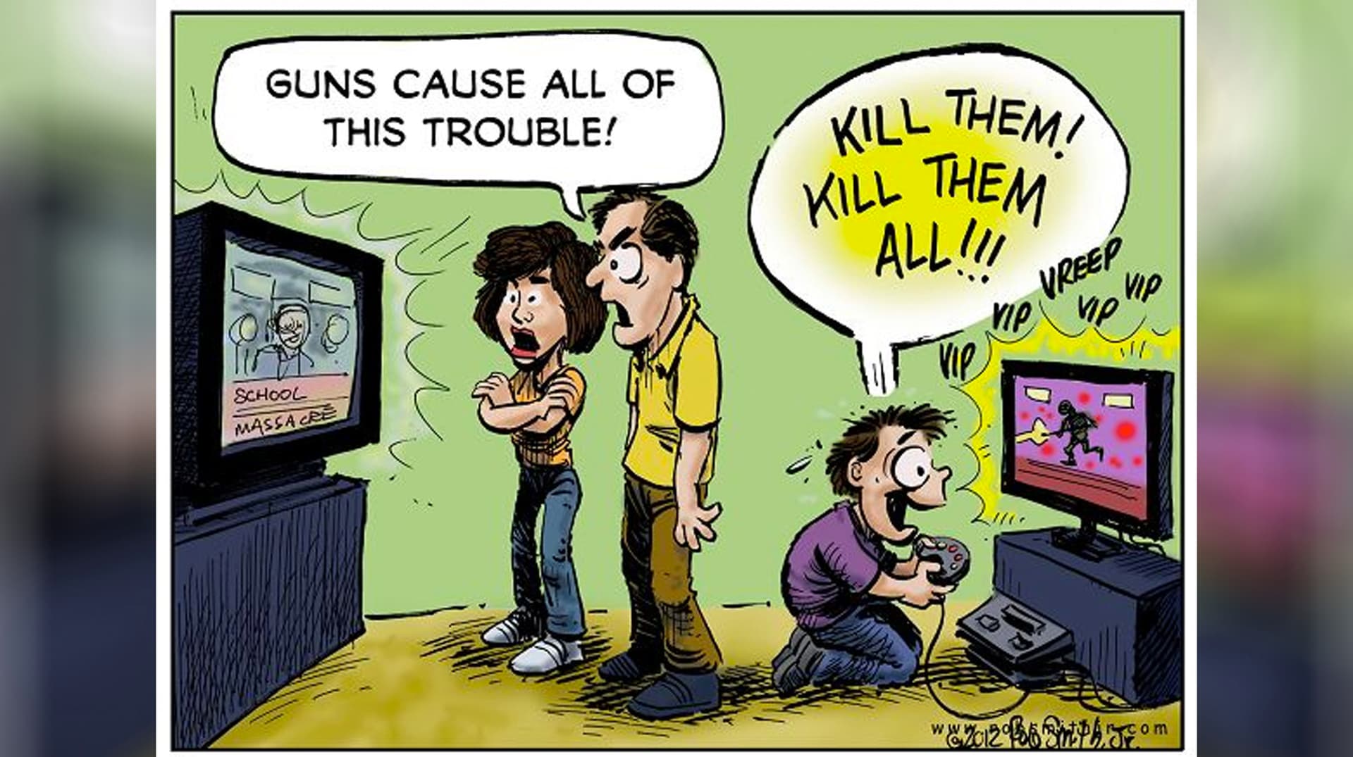 Guns Cause All Of This Trouble! meme template - Guns Cause All Of This Trouble