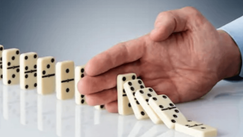 Hand Stopping Dominoes meme template - Hand Stopping Dominoes