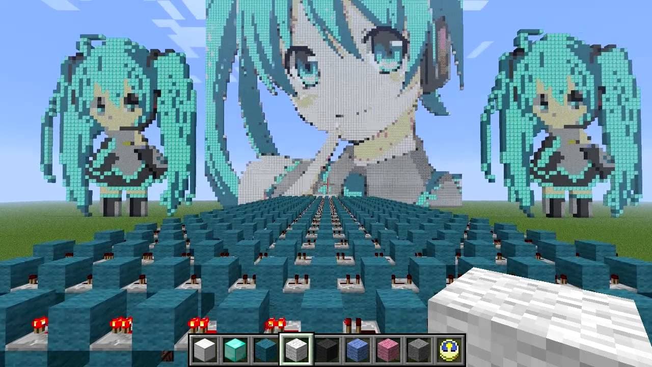 Hatsune Miku Created Minecraft meme template - Hatsune Miku Created Minecraft