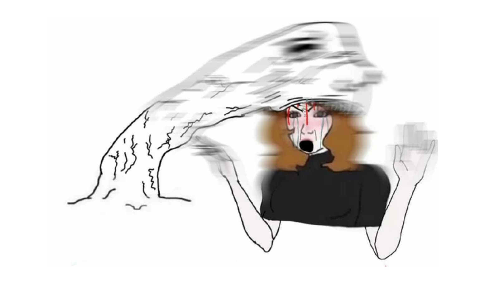 Head Bite Wojak meme template - Head Bite Wojak