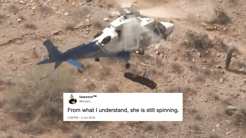 Helicopter Lady Rescue meme template - Helicopter Lady Rescue