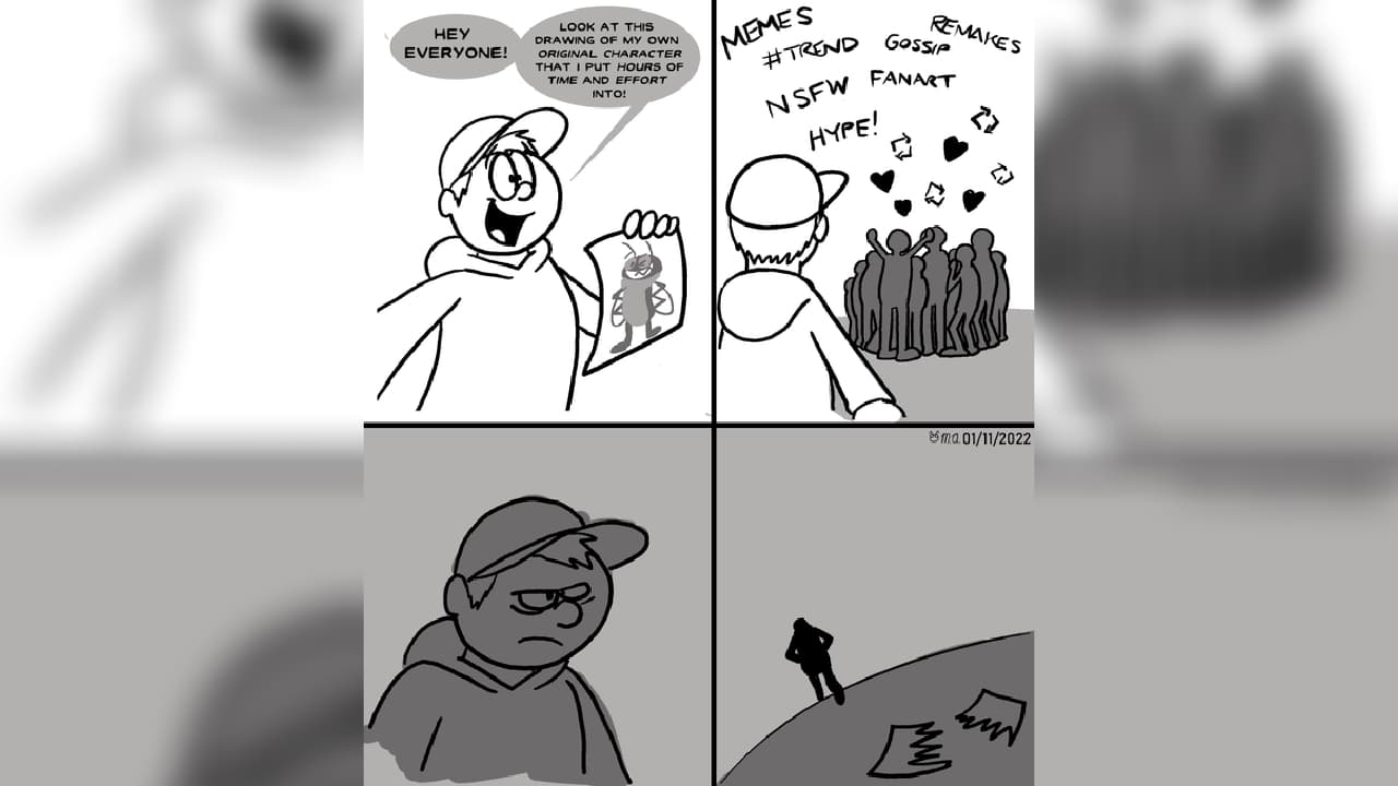 Hey Everyone! Look at This Drawing of My Own Original Character (BluebottleFlyer) meme template - Hey Everyone Look at This Drawing