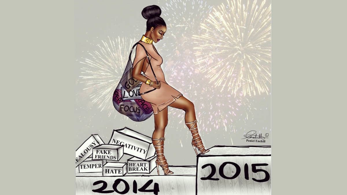 High-Heeled Woman Stepping Into the New Year meme template - High-Heeled Woman New Year