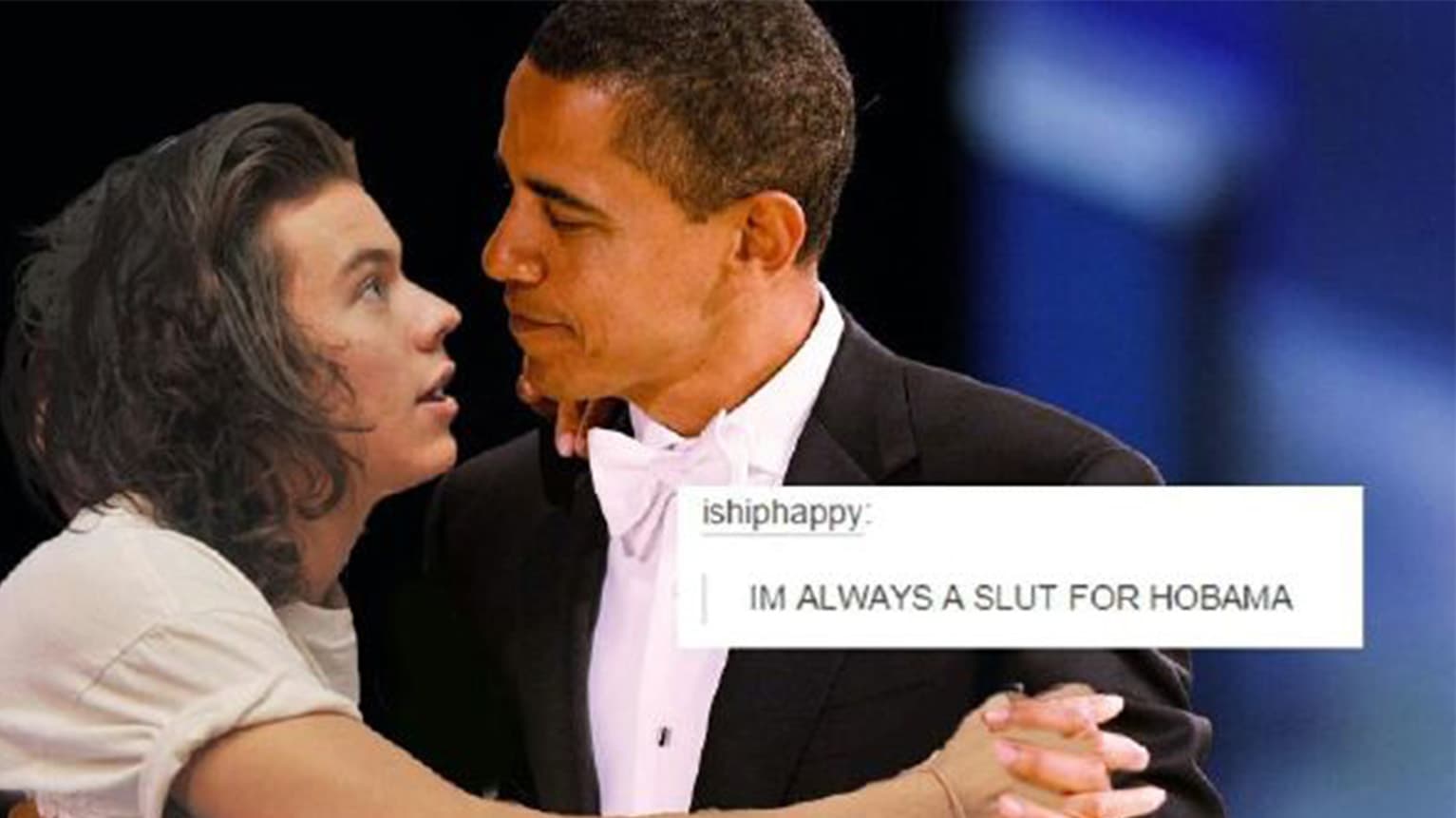 Hobama / Harry Styles and Barack Obama Fanfiction meme template - Hobama