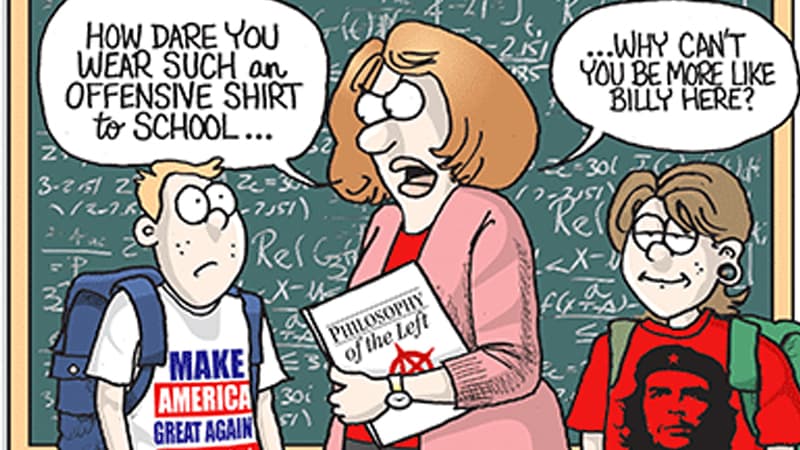 How Dare You Wear Such an Offensive Shirt to School meme template - Offensive Shirt