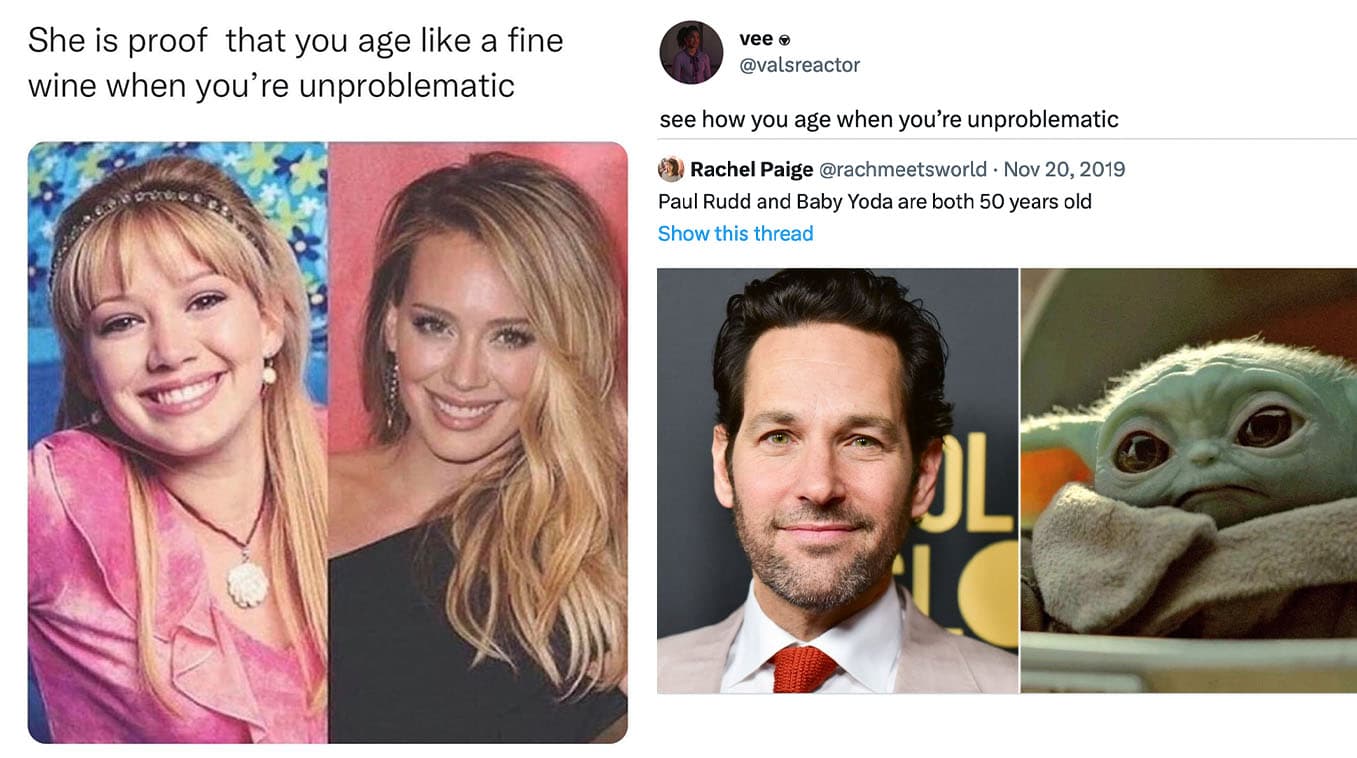 How You Age When You Are Unproblematic meme template - Unproblematic Aging Maker