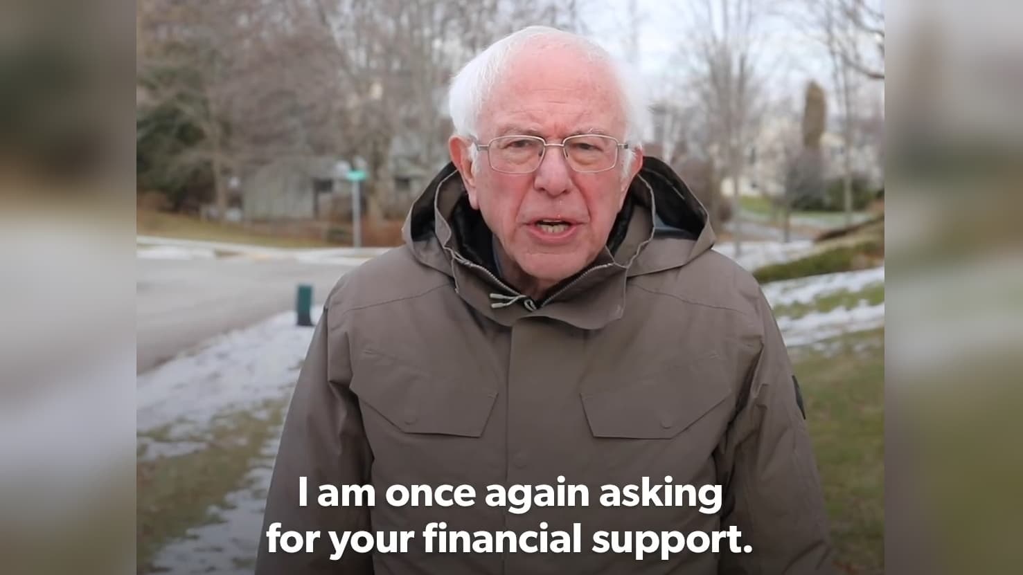 I Am Once Again Asking for Your Financial Support meme template - Bernie Sanders