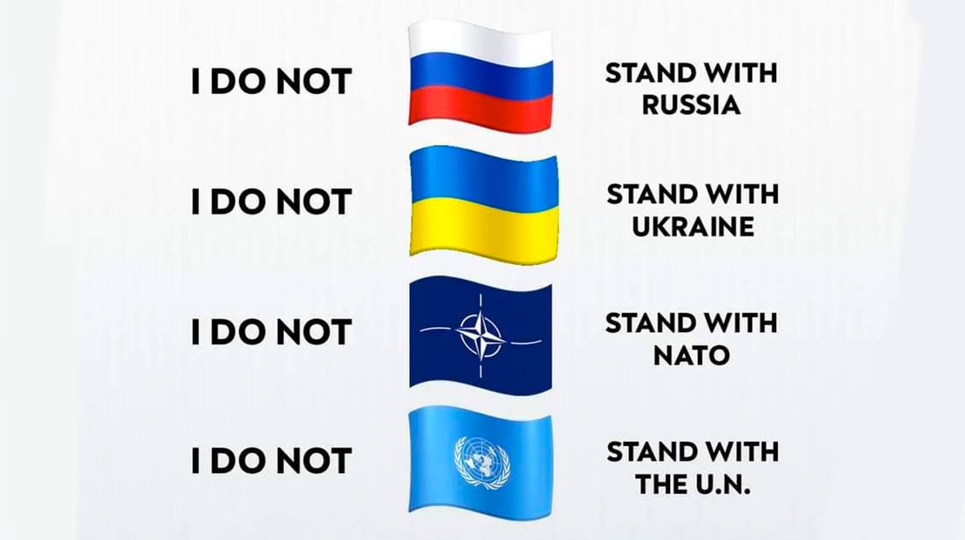 I Do Not Stand With Russia meme template - I Do Not Stand With Russia