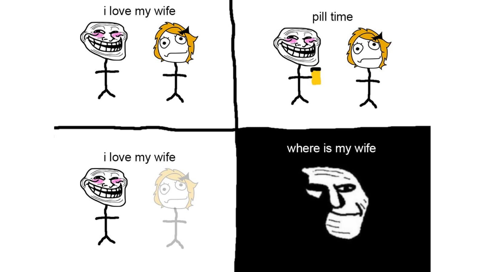 I Love My Wife / Pill Time meme template - I Love My Wife