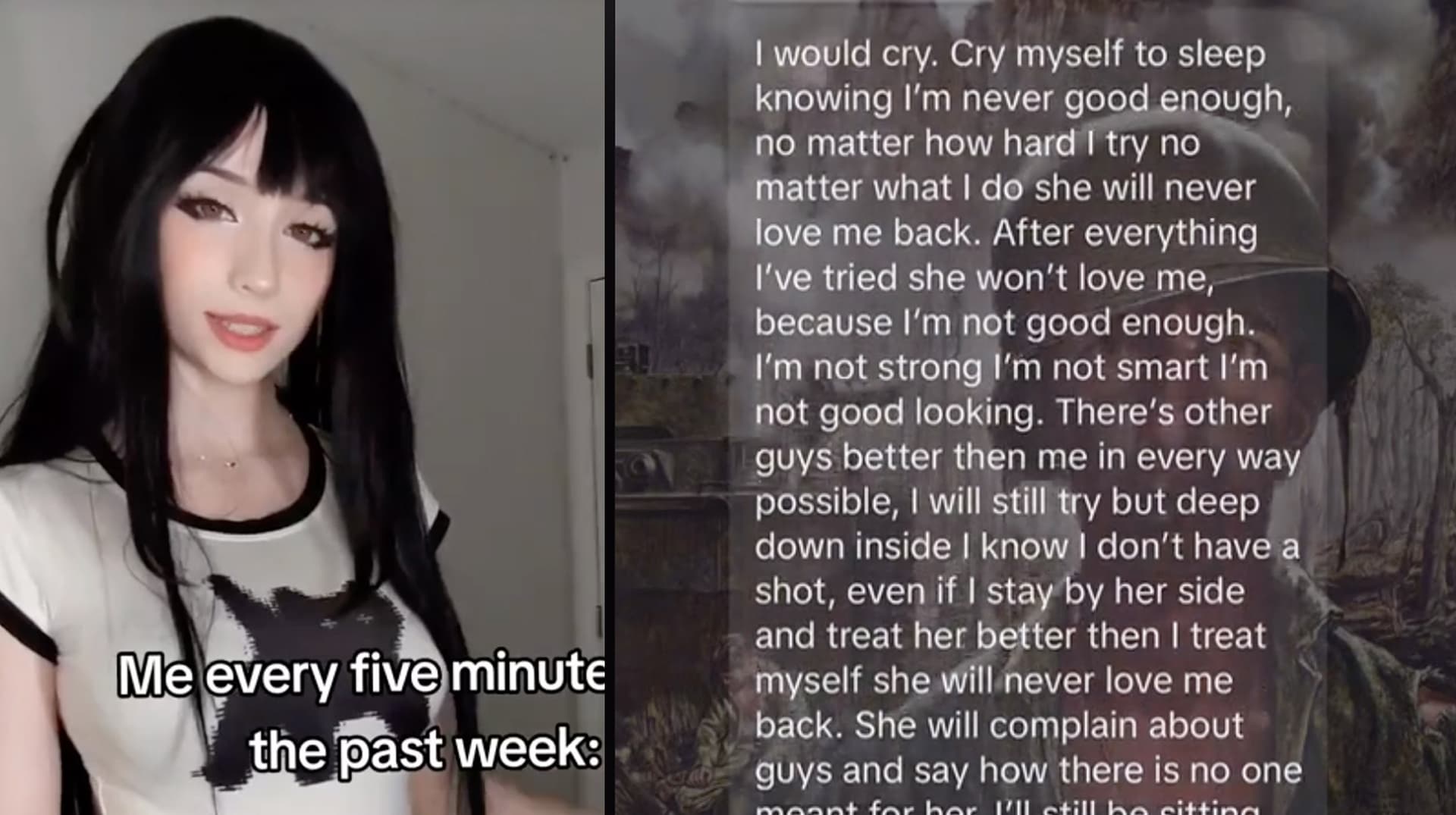 I Would Cry. Cry Myself to Sleep meme template - I Would Cry