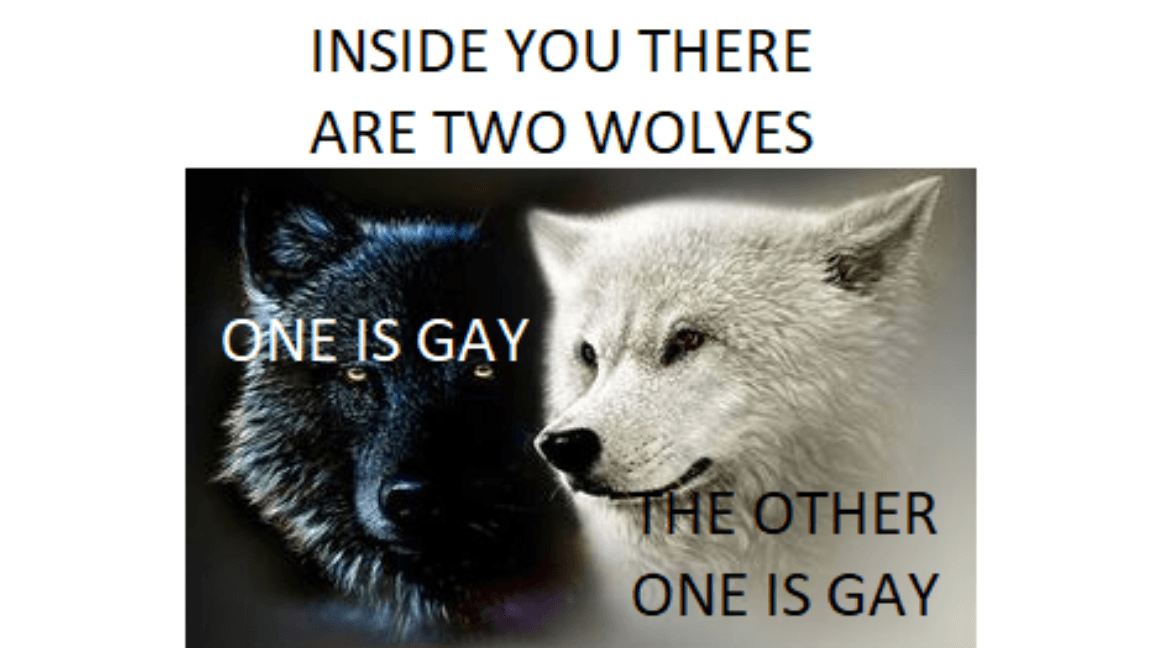 Inside You There Are Two Wolves meme template - Inside You There Are Two Wolves