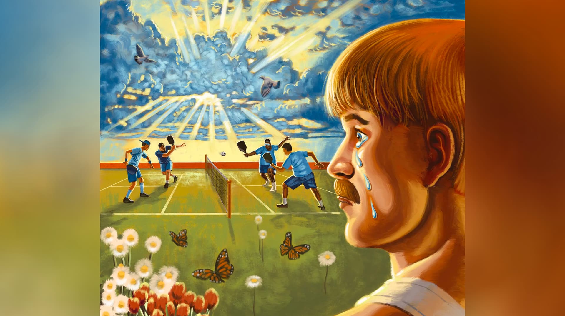 Is the Cure to Male Loneliness Out on the Pickleball Court? meme template - Male Loneliness