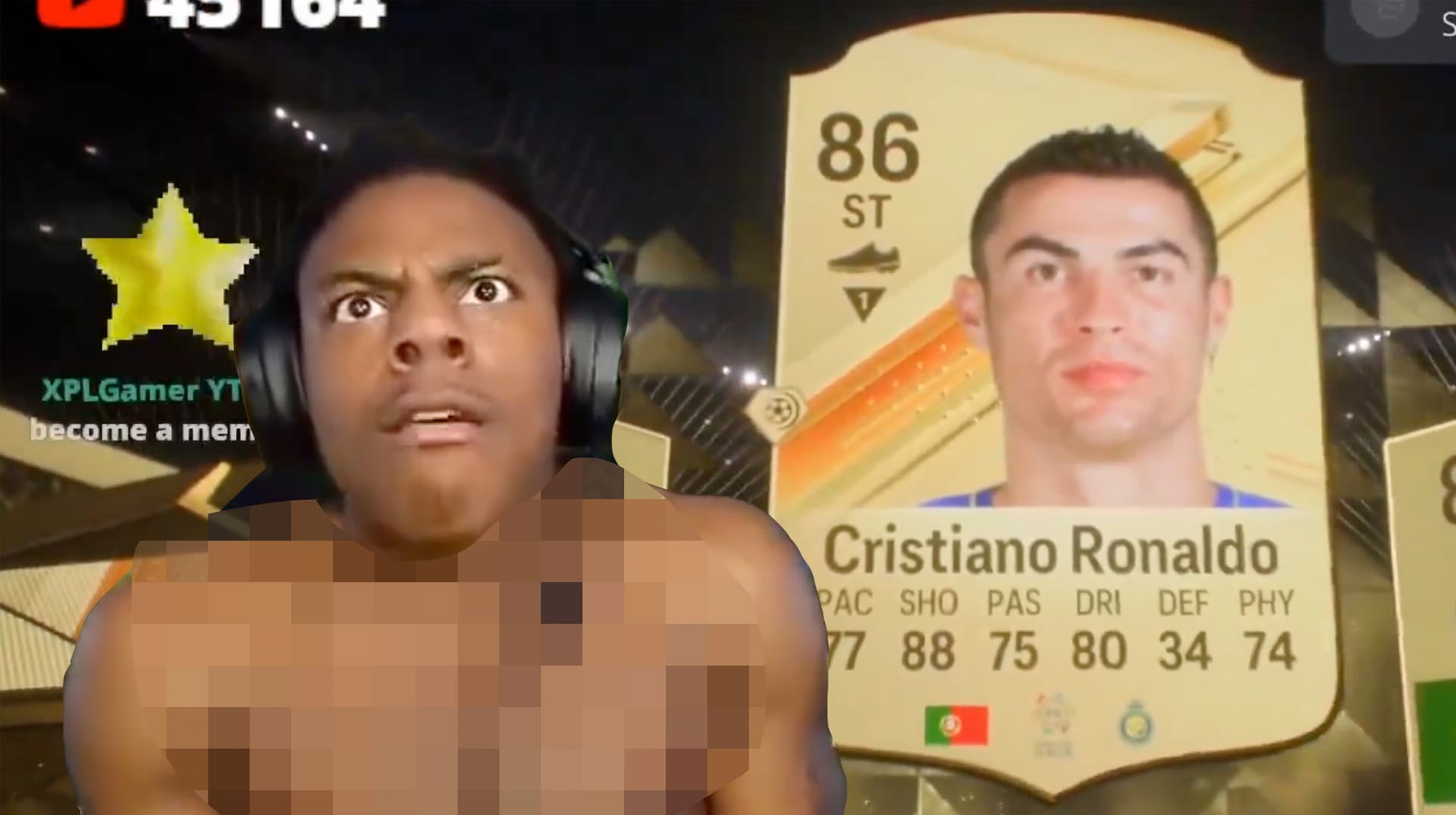 IShowSpeed Ronaldo Semen Incident meme template - IShowSpeed Ronaldo