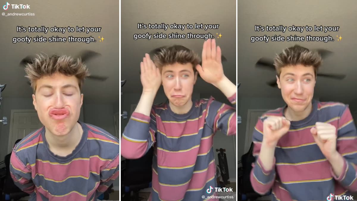 It's Totally Okay To Let Your Goofy Side Shine Through meme template - Goofy Side