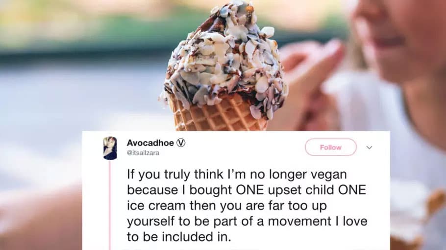 ItsAllZara Vegan Ice Cream Controversy meme template - ItsAllZara