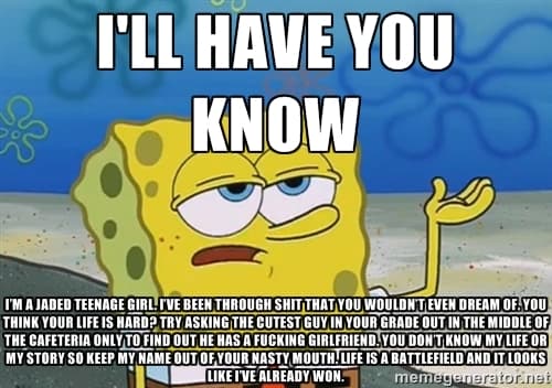 Jaded Teenage Girl meme template - Jaded Teenage Girl