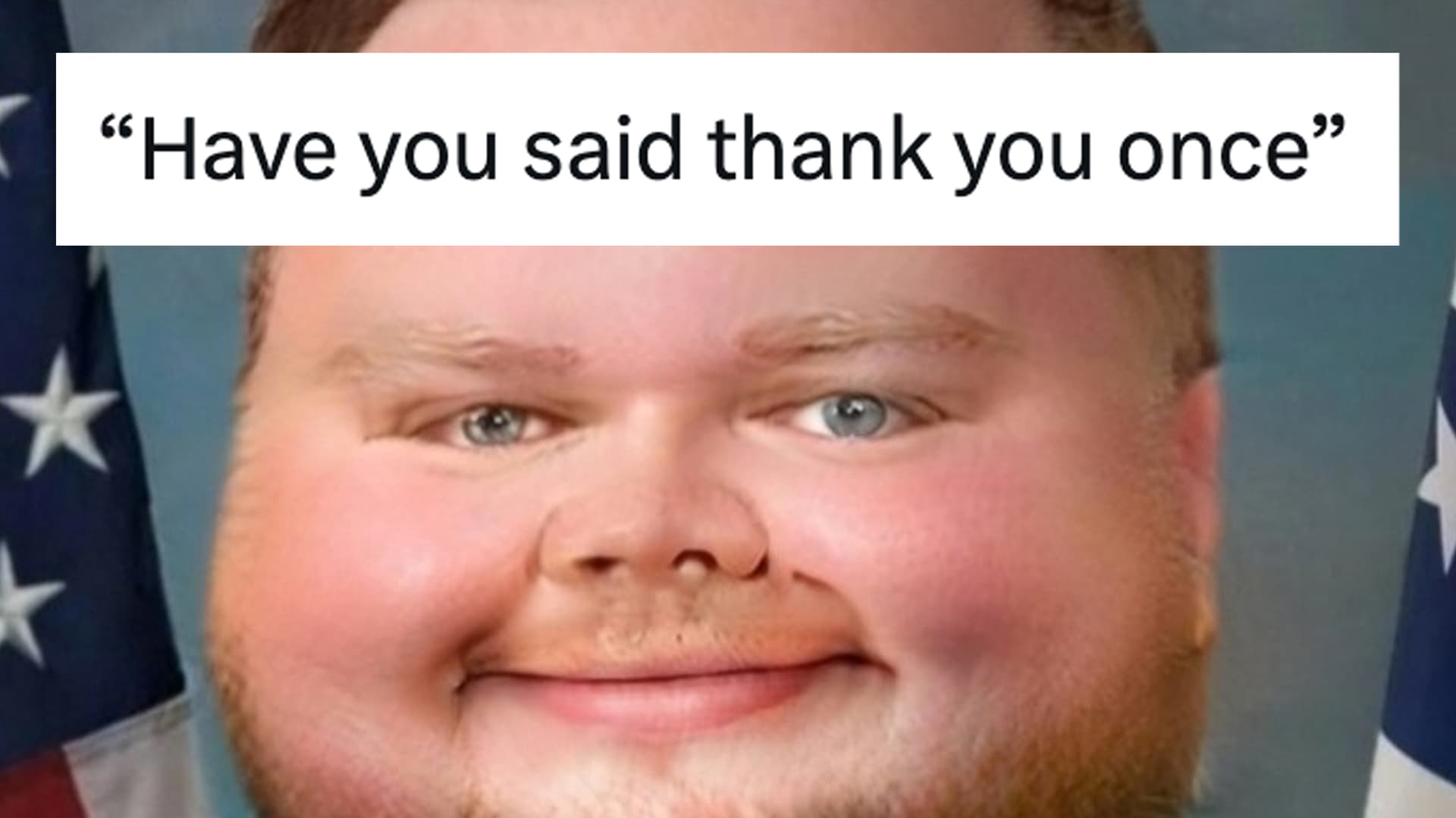 J.D. Vance "Have You Said Thank You Once?" meme template - J.D. Vance