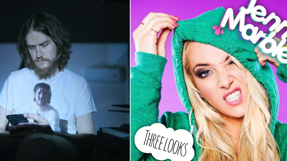 Jenna Marbles' "Three Looks" meme template - Jenna Marbles Three Looks