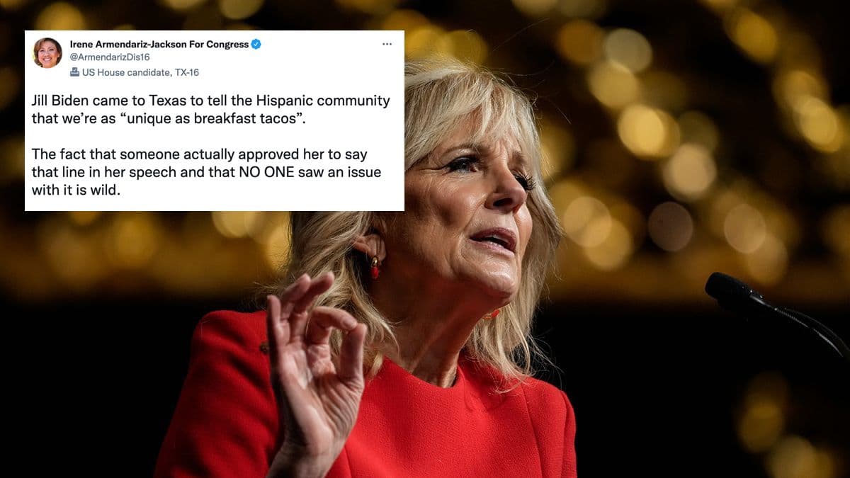 Jill Biden's Breakfast Tacos Comment meme template - Jill Biden Breakfast Tacos