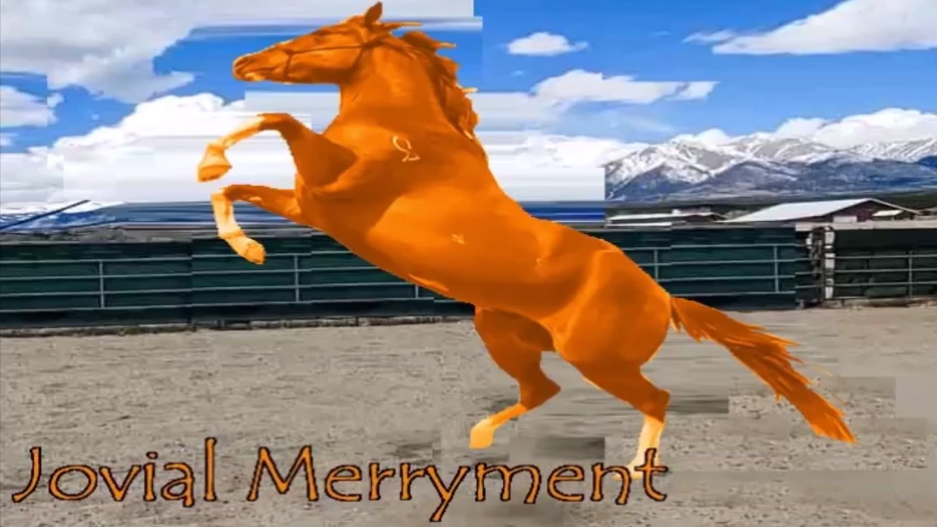 Jovial Merryment / Orange Horse meme template - Jovial Merryment