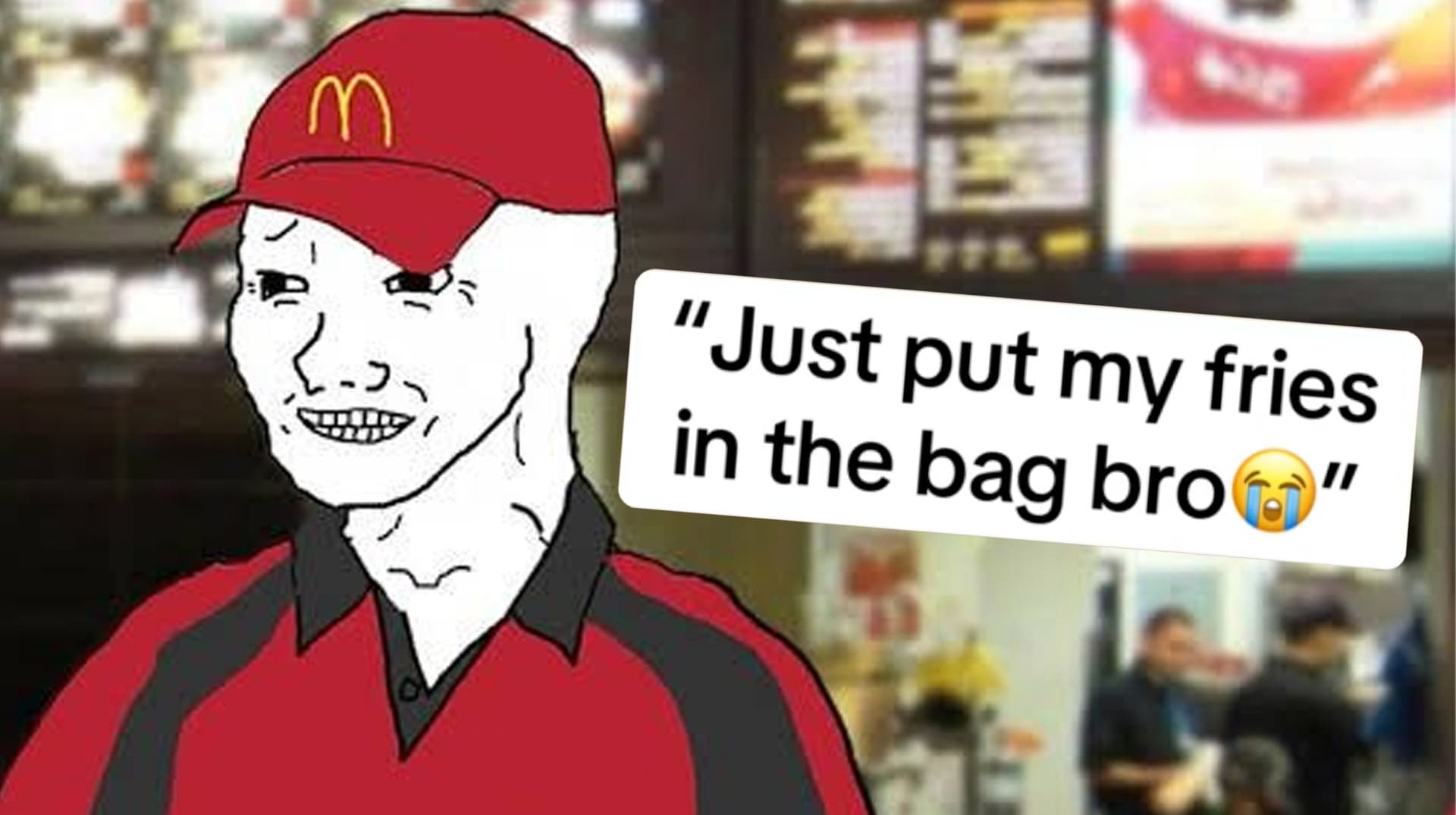 Just Put My Fries in the Bag Bro meme template - Just Put My Fries in the Bag Bro