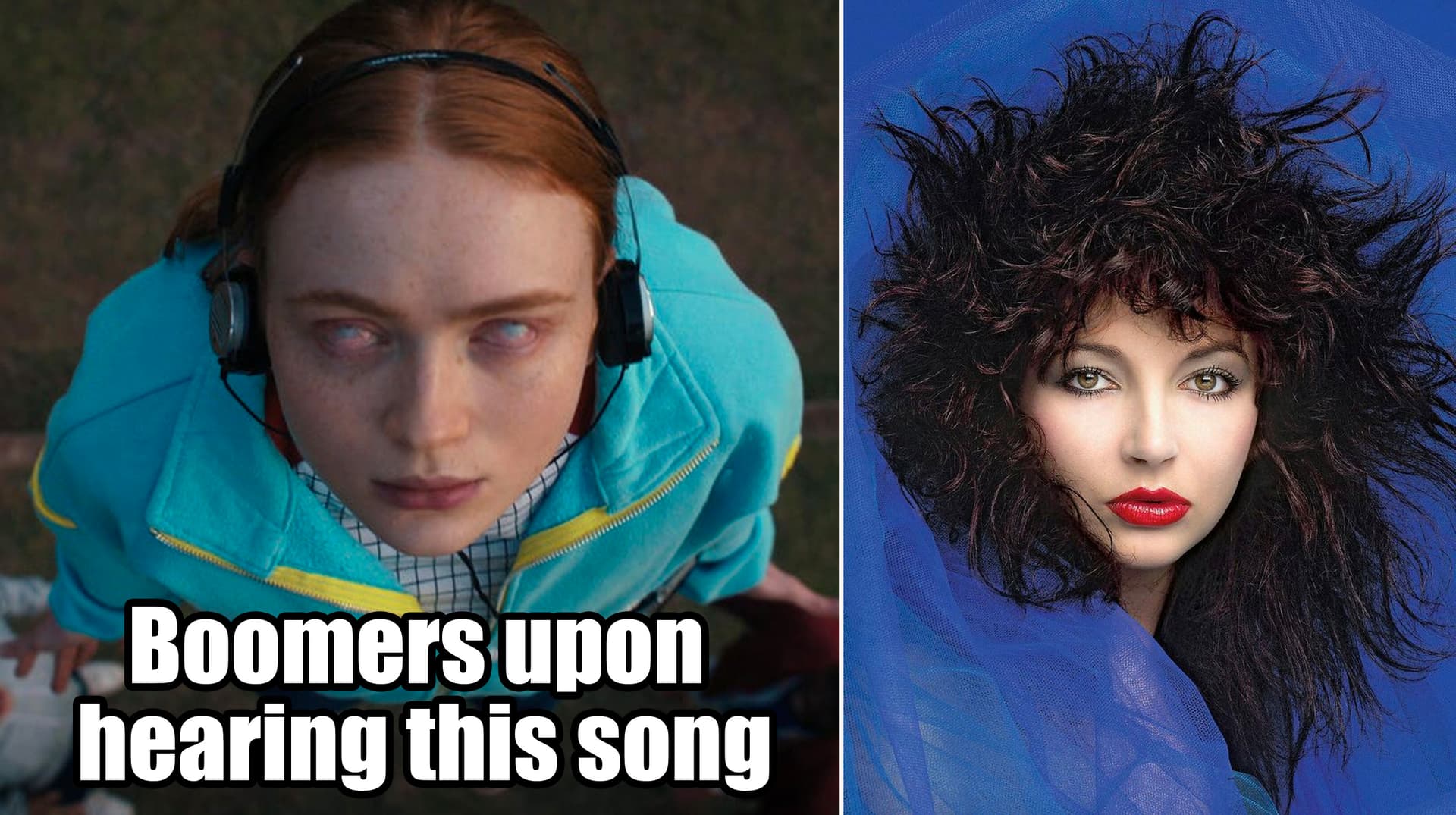 Kate Bush's "Running Up That Hill" meme template - Kate Bush Running Up That Hill