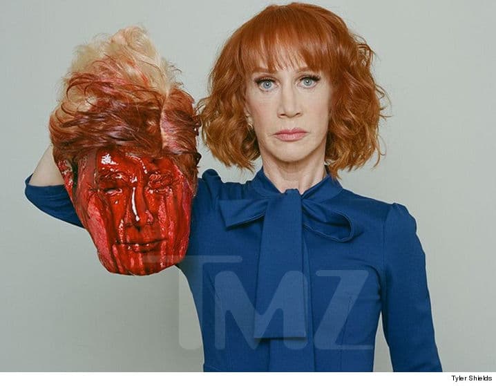 Kathy Griffin's Beheaded Trump Picture meme template - Kathy Griffin Trump