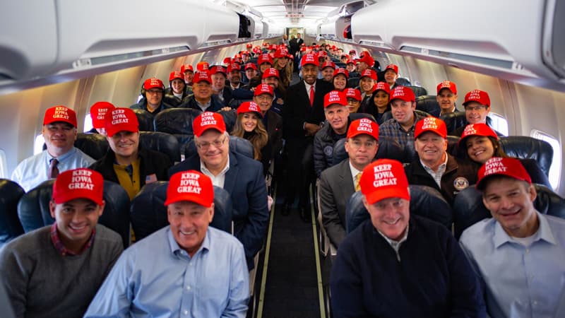 "Keep Iowa Great" Hat Flight Photograph meme template - Keep Iowa Great Hat