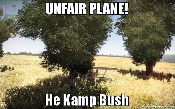 Kemp Bush / Unfair Plane meme template - Kemp Bush Unfair Plane