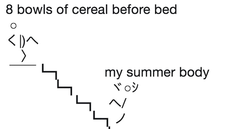 Kick Down the Stairs ASCII Art meme template - Kick Down the Stairs ASCII