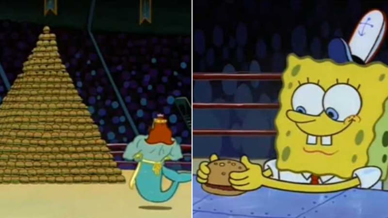 King Neptune vs. SpongeBob SquarePants meme template - King Neptune vs SpongeBob