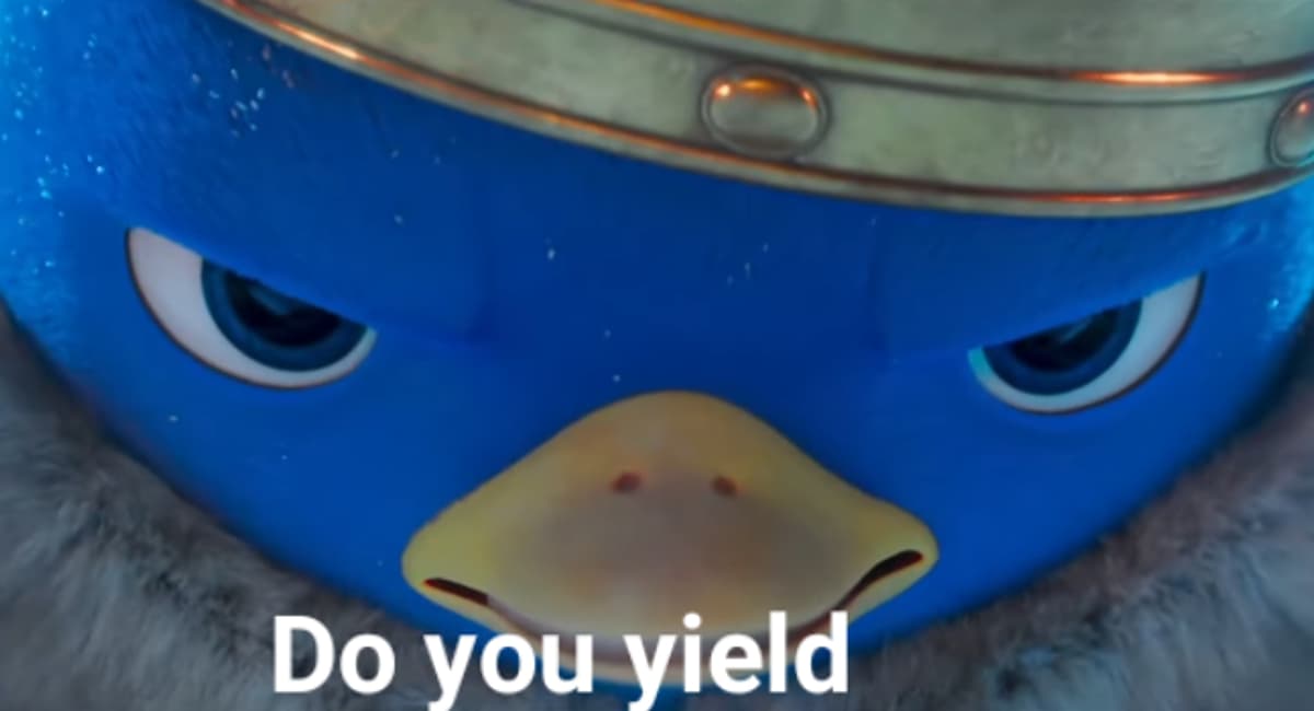 King Penguin's "Do You Yield?" meme template - King Penguin Do You Yield