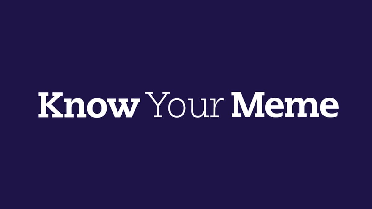 Know Your Meme meme template - Know Your