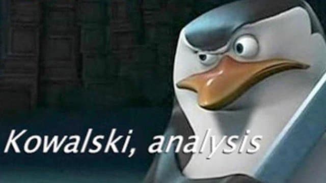 Kowalski, Analysis meme template - Kowalski Analysis
