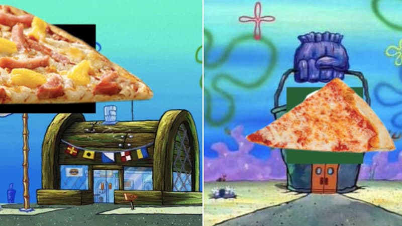 Krusty Krab vs. Chum Bucket meme template - Krusty Krab vs Chum Bucket