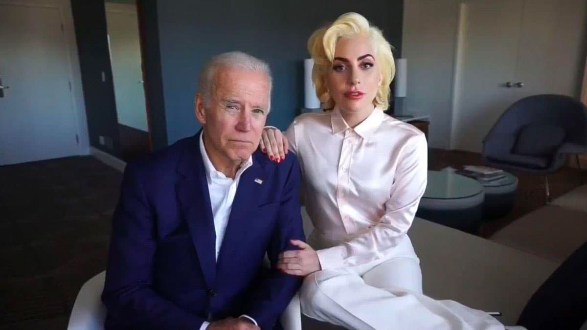 Lady Gaga and Joe Biden Couple Picture meme template - Lady Gaga Joe Biden