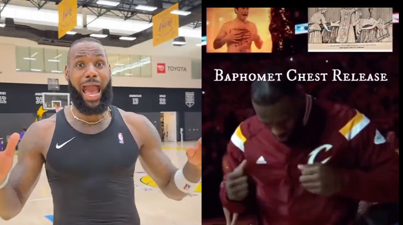 LeBron James Scream / LeBron James Satanic Ritual meme template - LeBron James Scream