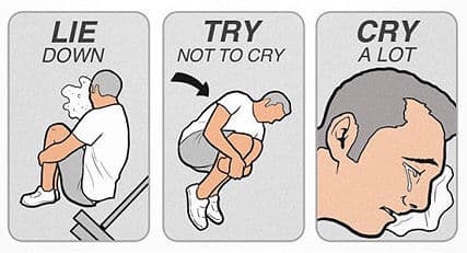 Lie Down / Try Not To Cry / Cry A Lot meme template - Lie Down Try Not To Cry