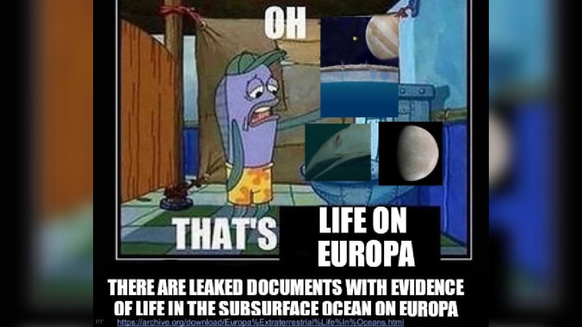 Life On Europa Leaked Documents / Europan Hookmouth Hoax meme template - Life On Europa