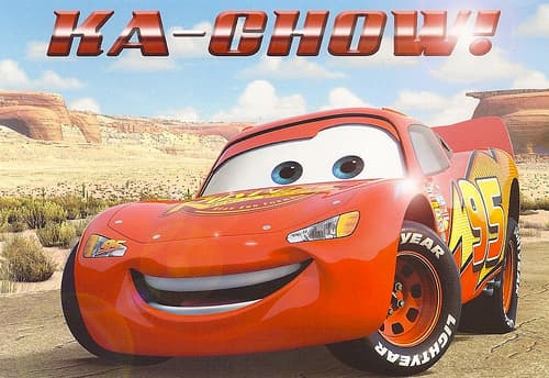 Lightning McQueen's Ka-Chow meme template - Lightning McQueen