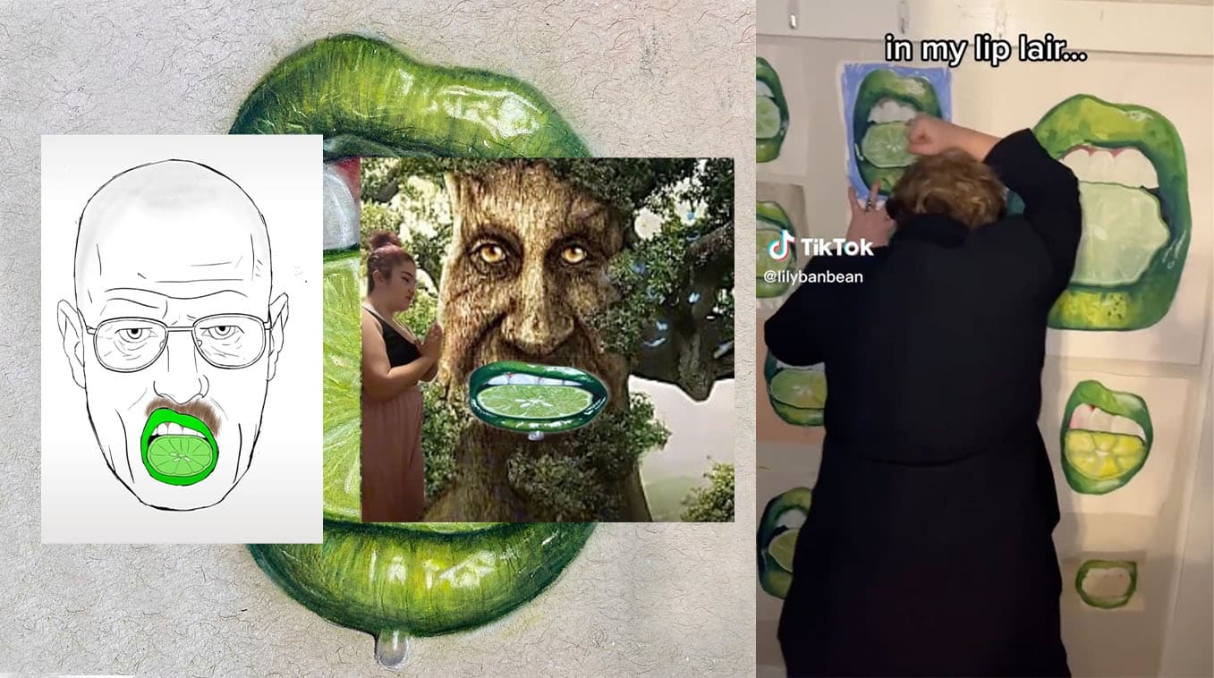 Lime Lips meme template - Lime Lips