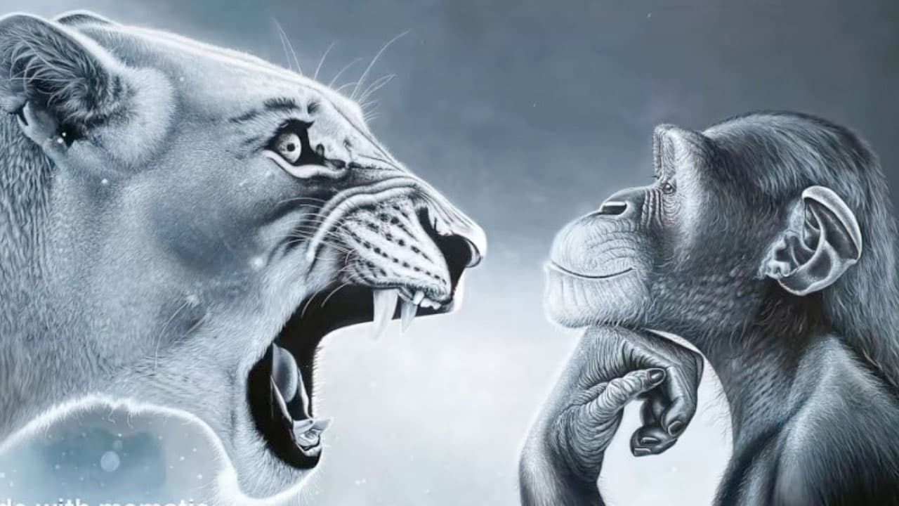 Lion Screaming At Monkey meme template - Lion Screaming At Monkey