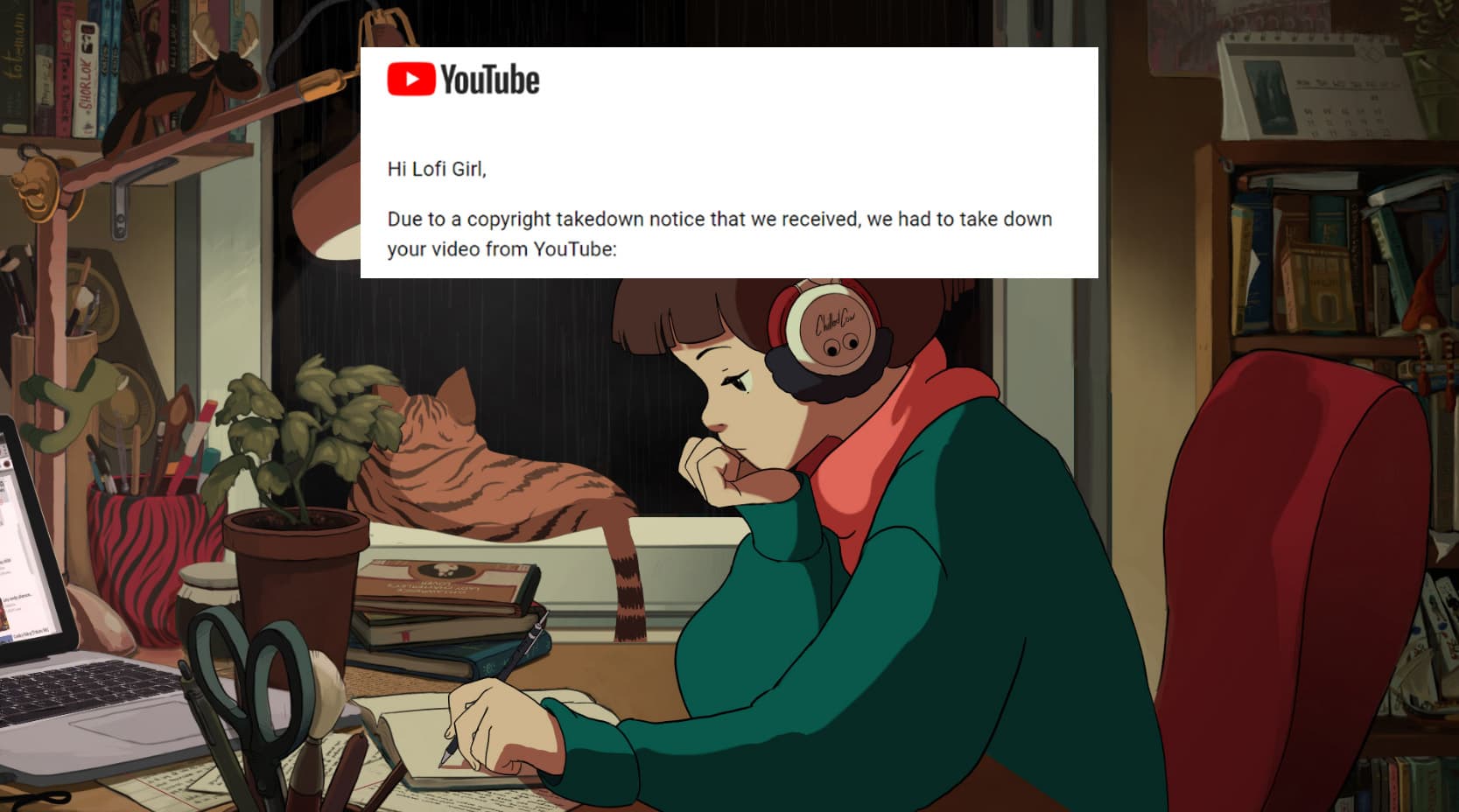 Lo-Fi Hip Hop Study Mix Takedown meme template - Lofi Girl