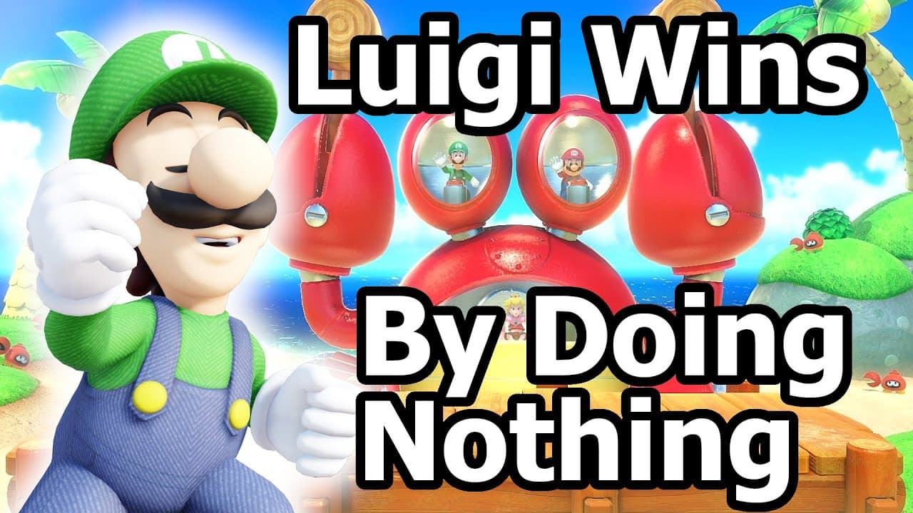 Luigi Wins By Doing Absolutely Nothing meme template - Luigi Wins