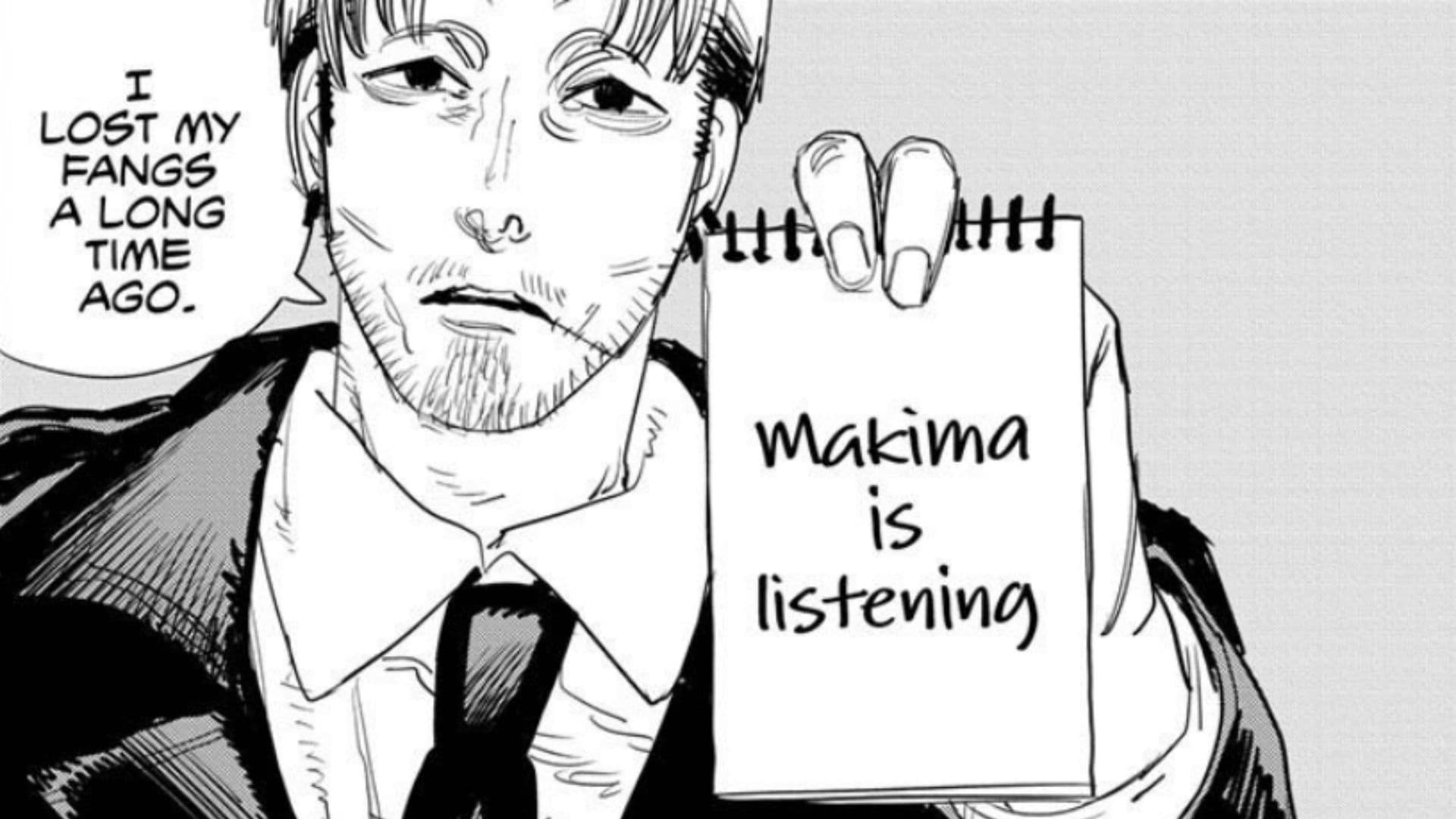 Makima Is Listening / Kishise Notepad meme template - Makima Is Listening