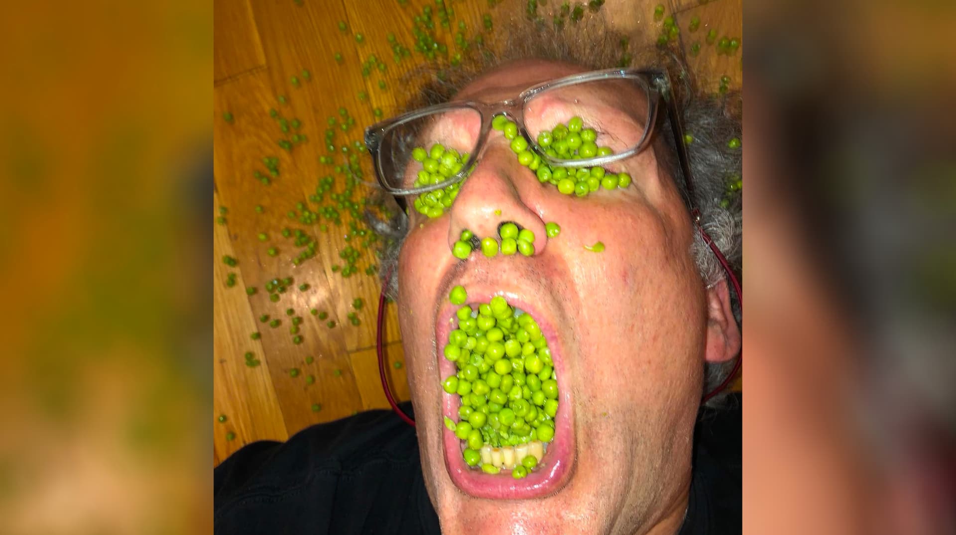 Man With Peas In Mouth / Peas'd To Meet You meme template - Man With Peas In Mouth